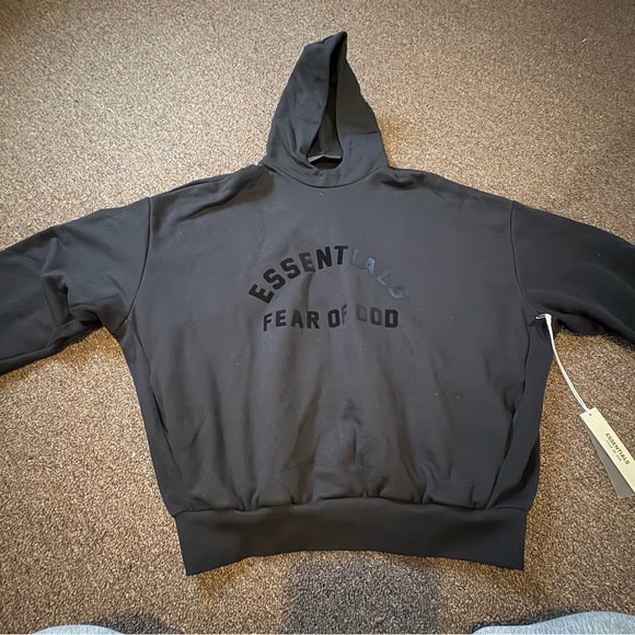 Fear of God Essentials Black Hoodie - Picture 2 of 5